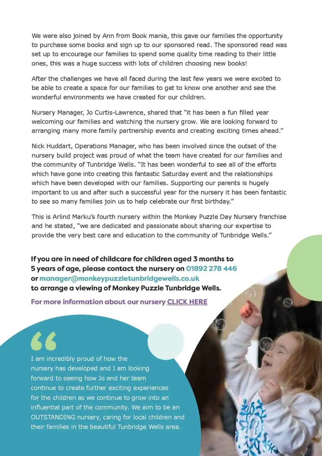 Tunbridge Wells First Birthday Party Page 2